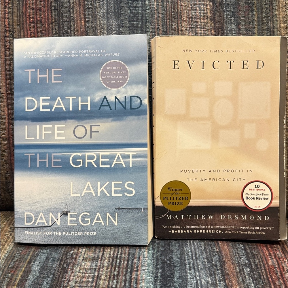 Nonfiction Paperback Bundle: The Death and Life of the Great Lakes & Evicted